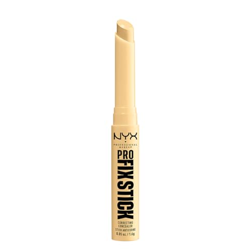 NYX Professional Makeup Correcteur Anti-Cernes en Stick, Couvre les Imperfections, Tâches Sombres et Décoloration, Tenue 12H, Vegan, Pro Fix Stick, Teinte : Yellow