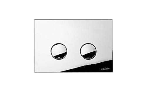 Valsir Placca Doppio Scarico a Parete ABS Meccanica P4 Cromo Lucida 4/9 lt. per Tropea S …