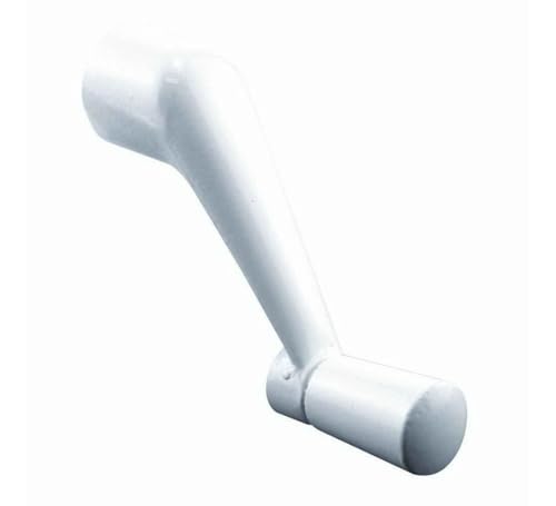 Prime-Line H 3712 Diecast Awning Window Crank Handle for Easy Operation, 5/16 Inch Spindle with 2-11/16 Inch Reach, White, Set of 1
