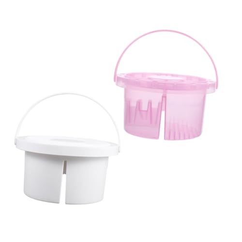 Hohopeti Painting Pen Wash Bucket 2pcs Brush Cleaning Basin Holes Tidy Art Accessories for Boys and Girls