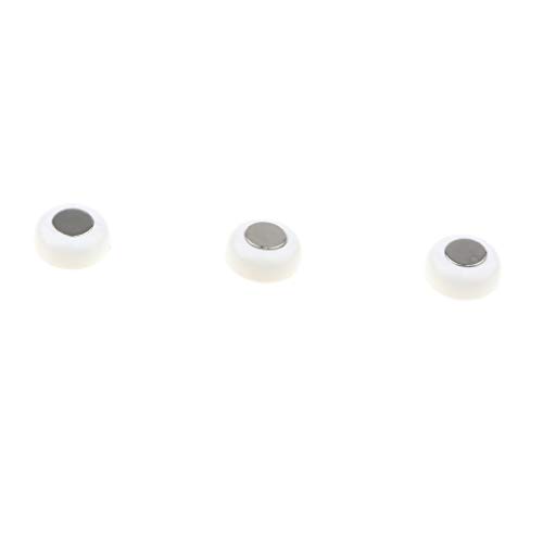 Preisvergleich Produktbild IPOTCH 3 x Schlüsselhaken Metall Schlüsselhalter Schlüssel Organizer Selbstklebend Schlüsselbrett Kühlschrank Magnetische - Weiß