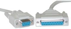 Cable Central LLC Cable de módem nulo, DB9 hembra a DB25 hembra, 8 conductores, 10 pies
