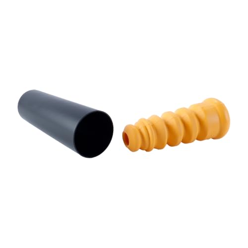 Hoite 2Set Hinterradaufhängung Anschlagpuffer Stoßdämpfer Federbeinmanschettensatz Kompatibel mit AUDI A2 2000-2005 Gummi 1J0512131B 6Q0512131B Schwarz und Gelb