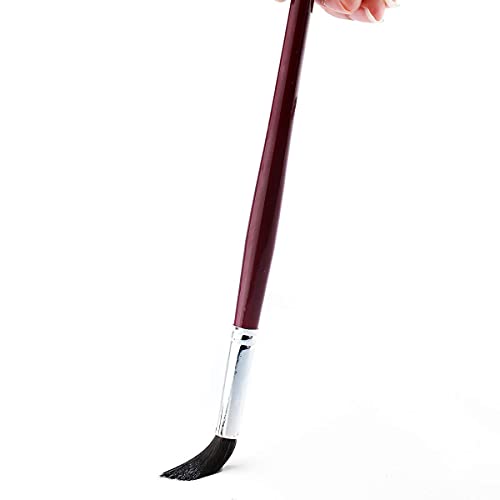 Transon 6Pcs Natural Hair Long-Handle Round Paint Brush Set For Watercolor Gouache Ink Acrylic Painting #TOP3