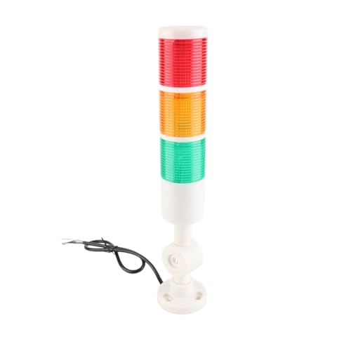 LED Tower Light, Red Yellow Green Industrial Warning Lamp High Bright 2 Modes DC24V for Machine Tool