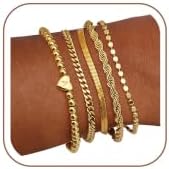 doubgood Gold Bracelets for Women Non Tarnish, Waterproof Gold Br...