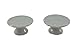 Dollhouse 2 Light Grey Cake Stands Miniature Dining Kitchen Cafe Accessory