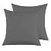 Zestaw 2 poszewek na poduszkę 65 x 65 cm, 100% mikrofibra - ciemnoszara