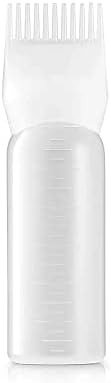 Root Comb Applicator Bottle, 6 ounce with graduated scale, Hair Coloring, Dye and scalp treament essential (Pack of 1)