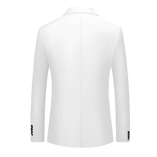 Men's Casual Blazer Notched Lapel Suit Jackets Classic Two Button Lightweight Business Sport Coat for Wedding Party2