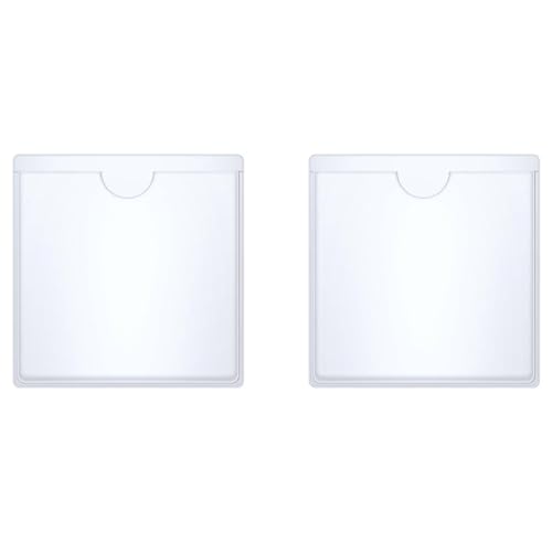 JOYVOX Car Parking Permit Holder 2-Pack - Clear Adhesive Ticket and Pass Display for Windshield or Dashboard Suitable for Car Van Caravan Photos Passports Business Cards(10.5x10.5cm)