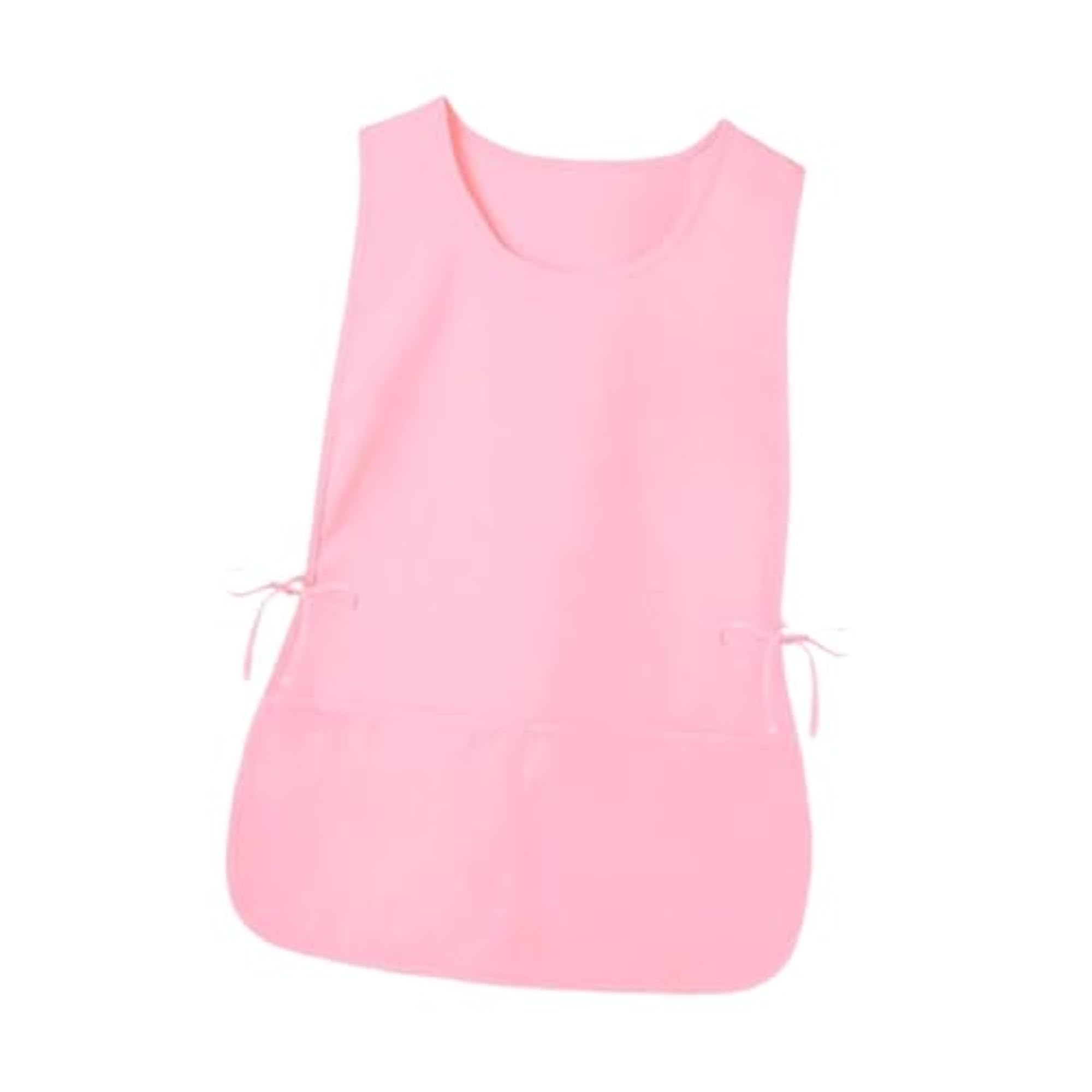 Art Apron with Deep Pockets, Tall Bib for Gardeners, Pink