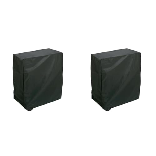 Rayen AA236 Housse pour Barbecue rectangulaire, PEVA, Noir, 90x65x90 cm (Lot de 2)
