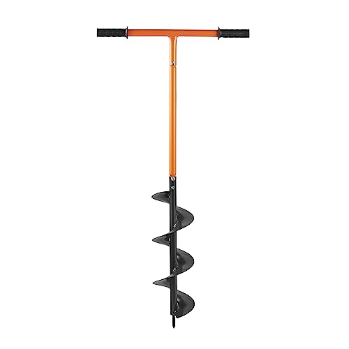VonHaus Fence Post Auger Manual Post Hole Digger for Gardening Garden Flower Planting Bulb Planting Umbrellas Ice Mixing Fertilizer 1050mm x 150mm