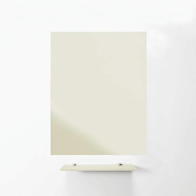 MagniPlan Magnetic Glass Wipe Board for Office, Meeting Room, Classroom, Home Office, Playroom and Bedroom - 900mm x 600mm - Ultra White