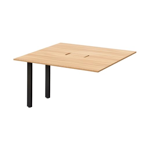 【メーカー配送・設置・組立】 プラス Garage MR フリースタイルデスク 増設用デスク スタンダード天板 幅120 奥行120cm 天板ナチュラル/脚ブラック MR-1212SLH-J 604848