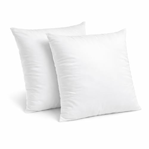 Bleu Calin Lot de 2 Oreillers Volume Ultra Gonflants 60x60cm, Confort Moelleux, Enveloppe 100% Coton, Fabriqué en France, Lavable en Machine à 40°C