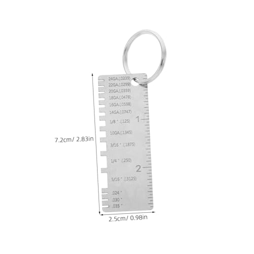 Herramienta de medición Angoily Calibrador para medición de soldadura, calibre de alambre, herramienta de medición de grosor de metal, regla de inspección para soldadura miniatura 2
