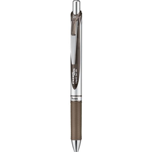 Bolígrafo Pentel EnerGel Sepia 0.5 mm Eje Plateado miniatura 1
