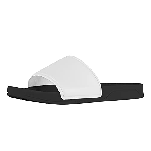 JEOCODY Slides Sandals Comfortable House Slippers, Non-slip Bathroom Shower Beach Pool Flip Flops for Couples2