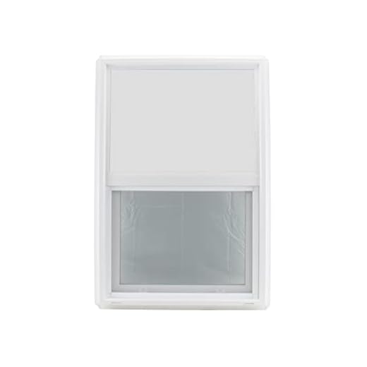 Shed Windows and More Window 24'' x 36'' Double Pane Clear Tempered Glass Low-E PVC Frame Vertical Slider, White Vinyl