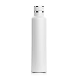 RTIC 26oz Journey Water Bottle Ceramic Lined Metal Stainless Steel Vacuum Insulated, BPA Free, Reusable, for Water, Hot and Cold Drinks, Travel, Sports, Camping, White
