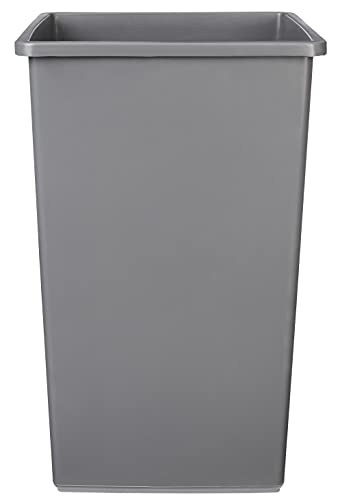 Amazon Basics Square Waste Container, 25 gallons (Pack of 2), Gre...