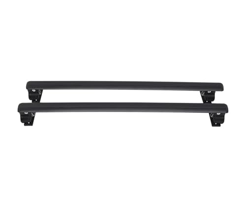 Barres de toit transversales noires 130 cm avec antivol pour la plupart des voitures
