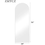 Arched Floor Mirror, 56"x20" Full Length Mirror, Standing Mirror Hanging or Leaning, Body Mirrors with Stand, Wall Mounted Mirror, Arched-Top Mirrors with Aluminum Frame for Bedroom (White) - Image 4
