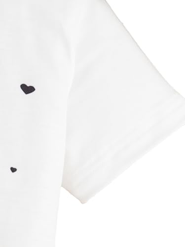 Image of Girl's 2 Pcs Outfits Short Sleeve Graphic T-Shirt Top and Paperbag Waist Shorts Set with Belt