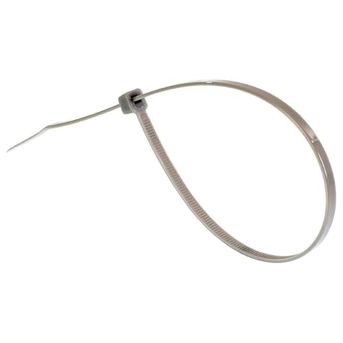 Image of GTSE 4 inch Silver /Gray Zip Ties, 100 Pack, 18lb Strength, UV Resistant Nylon Small Cable Ties, Self-Locking 4 Inch Tie Wraps
