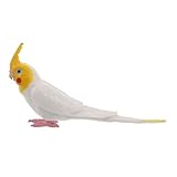 Abaodam Simulation Cockatiel Papagei Modell Realistische Vogelfigurine Für Garten Deko Und Innenräume Detailreiche Nachbildung Aus Hochwertigen Materialien Für Wohn Und Büroschmuck