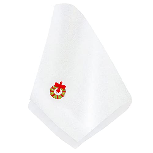 Stebcece ✪ Christmas Hand Towel Washcloth 13 X 18 Inch 100% Pure Cotton Towels Bathroom Decorative Dish Towels Santa Claus Pattern Design Travel Gift #TOP1