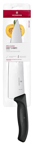 Victorinox Swiss Classic, Carving Knife, Extra Sharp Blade, Straight Edge, 25 cm, Plastic Handle, Stainless Steel, Black