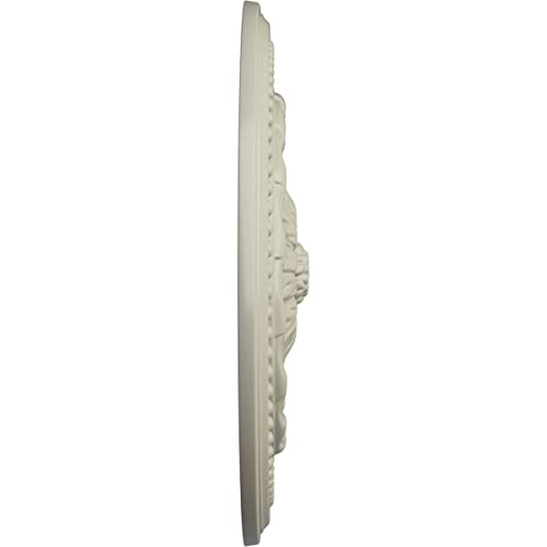 Image of Ekena Millwork 15 3 /4 inchOD x 1 7 /8 inchP Chester Fits Canopies up to 2 1 /4 inch Ceiling Medallion, Clear Yellow