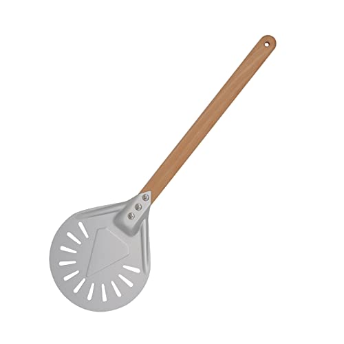 Wood Pizza Peel Perforated Pizza Turning Peel 7 Inch Small Pizza Turner Pizza Oven Tools #TOP8