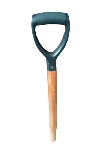 TRTO Spade D Handle Replacement Spare Wooden Wood Shaft Tapered Garden Shovel Fork