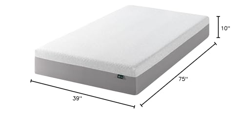 Image of Zinus 10 Inch Ultima Memory Foam Mattress [New Version], Twin, Fiberglass Free, Medium Firm Feel, Breathable Airflow Memory Foam, Certified Safe Foams & Fabric, Mattress in A Box