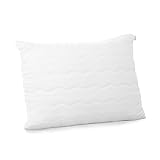 AmeliaHome Almohada 50 x 90 cm con cremallera pespunteado, color blanco