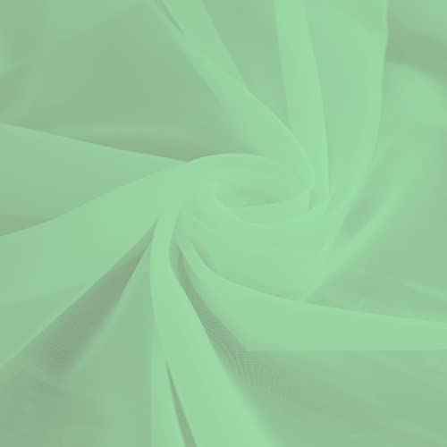 Image of Window Light Green Sheer Curtains 72 Inches Long 2 Panels Sheer Curtain Basic Rod Pocket Panel for Bedroom Children Living Room Yard Kitchen (Light Green, 52 inch W x 72 inch L | 2 pcs)