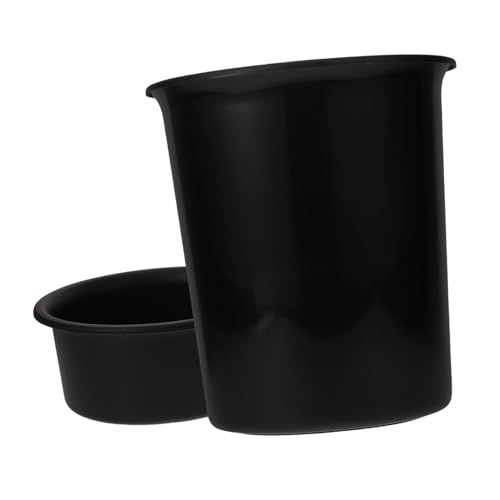FUNNETOYU cubo de té bote de basura de cocina filtro de residuos de té filtrar Balde heces cubo de de té soporte de almacenamiento de residuos de té contenedor de té el plastico Negro