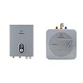 Westinghouse Electric Tankless Water Heater 27kW with Electric Mini Tank Water Heater 1.3 Gallon