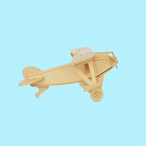 Toyandona 1 Pack Wooden Diy Crafts Plane, Mini Assemble Painting Airplane Model Toys Wood 3D Puzzles Construction Kits For Kids School Craft Decor Projects #TOP2
