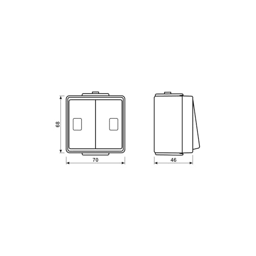 Jung 639 W double bouton commande eclairage va-et-vient electrique - 3