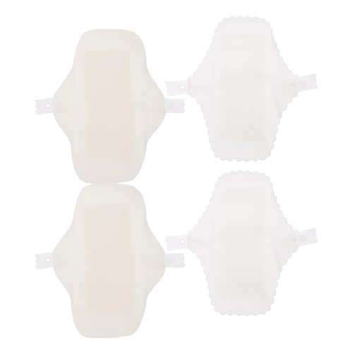 Healeved Compresas Menstruales Reutilizables 4 Piezas 7.08X5.31 Pulgadas Almohadillas De Algodón Transpirables Con Capa Impermeable Para Uso Diario Y Postparto