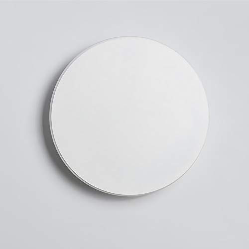 Applique murale LED à intensité variable Moderne Avec interrupteur tactile Trois couleurs 3000K / 4500K / 6000K Rond Lampe de chevet pour chambre à coucher salon bureau escaliers couloir (Blanc, 30cm) Cover