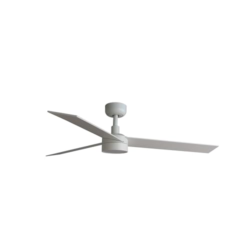 Faro Rudder Ventilador de techo grande de 3 aspas blanco mate con luz 2700-4000-6500K, sistema inteligente Tuya