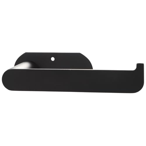 Toyvian Portarrollos Papel Higiénico Acero Inoxidable Negro Sin Taladro Estante Multifuncional para Baño y Cocina Soporte Seguro y Ahorro de Espacio