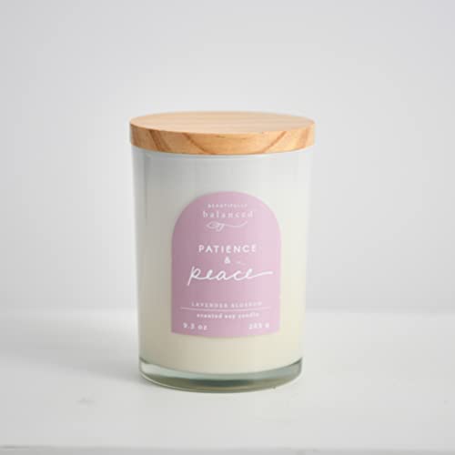 Beautifully Balanced Scented Lidded Glass Soy Candle, Patience + Peace 9.3 oz. by Beautifully Balanced - Used condition - Image 2