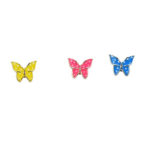 Colorful Butterfly Pink Yellow Blue Rose Gold Cute Removable Bling Metal Crystal Decorative Charms Studs Compatible With Apple Watch Band 49Mm 45 44Mm /42/41/40/38Mm Silicone Bands Iwatch Series 9 8 7 6 5 4 3 2 1 Se For Women Rhinestones Smartwatch Gems Jewelry Sets Rings Loops Animal Cartoon #TOP6